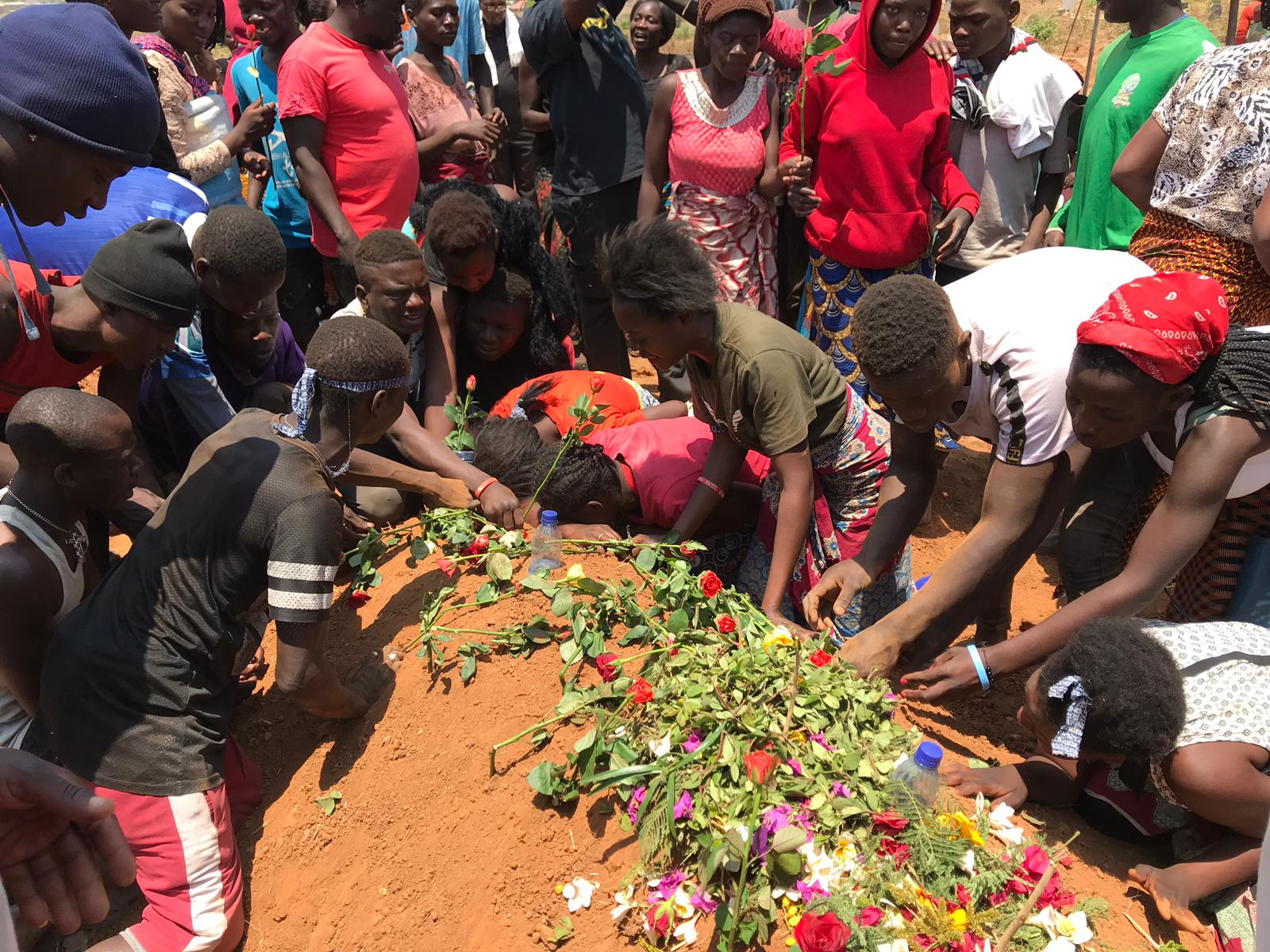 Funeral of a street girl in Lusaka Zambia