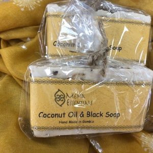 Coconut oil and black soap from the Gambia